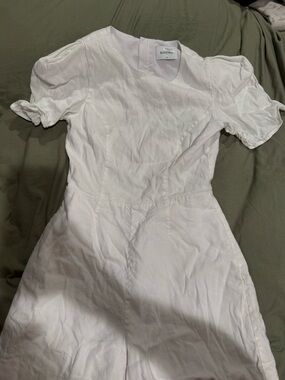 Women’s White Romper with back cutout